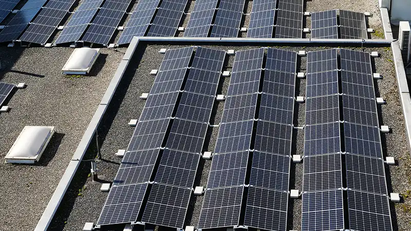Solaranlage Flachdach